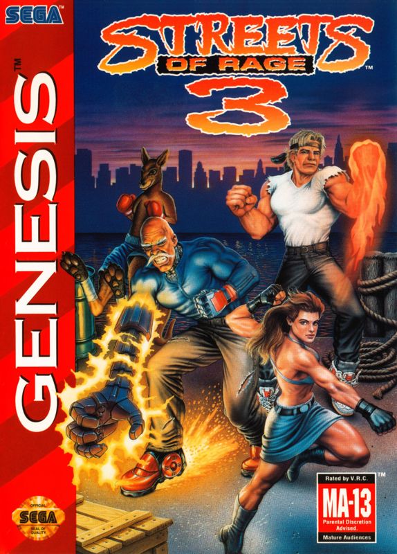 Streets of Rage 3 box art for Sega Mega Drive